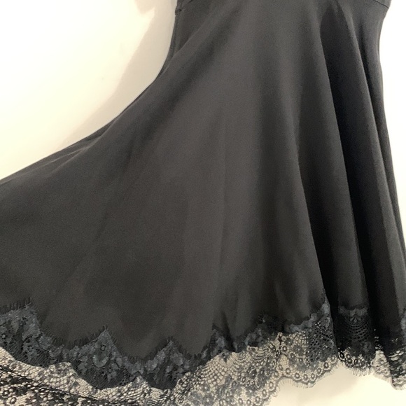 ARMANI EXCHANGE off shoulder Sleeve Dress size 6 Black color with lace - Picture 6 of 13